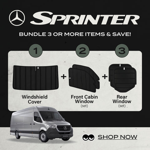 Mercedes Sprinter VS30 Rear Door Set (Pair) YRS 2018-CURRENT (Half Plastic)